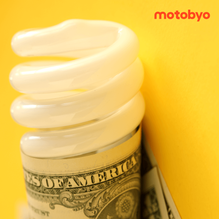 light bulb wrapped in money
