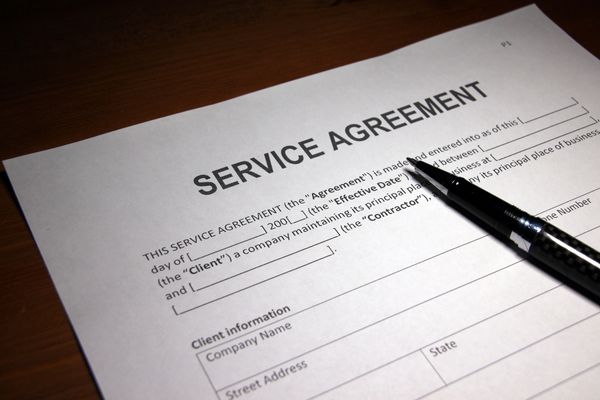 picture of a service contract