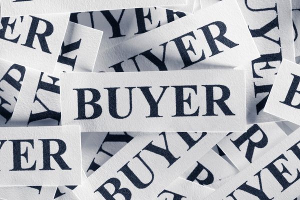 buyer typed out and cut up over and over again to signify lots of buyers